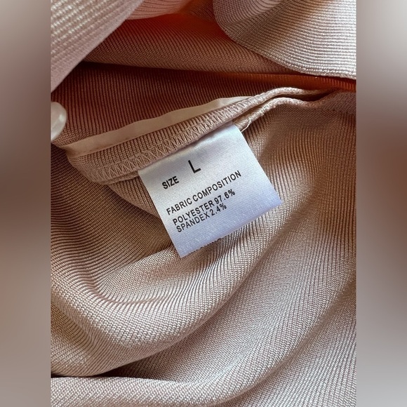 Boutique Blush Pink Ribbed Pearl Co Ord Set Large - Picture 7 of 15